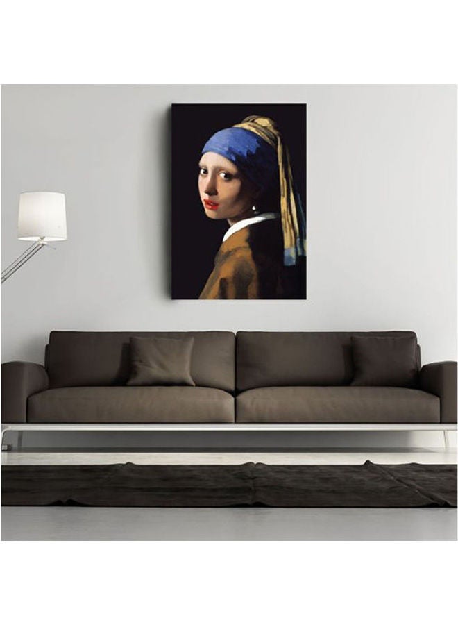 Bobo Design Girl With A Pearl Earring Painting - Mixed Media Multicolour 40x60cm 