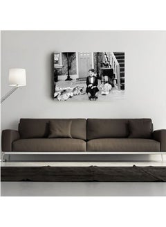 Bobo Design Charlie Chaplin Tiger Painting - Mixed Media Multicolour 90X60cm 