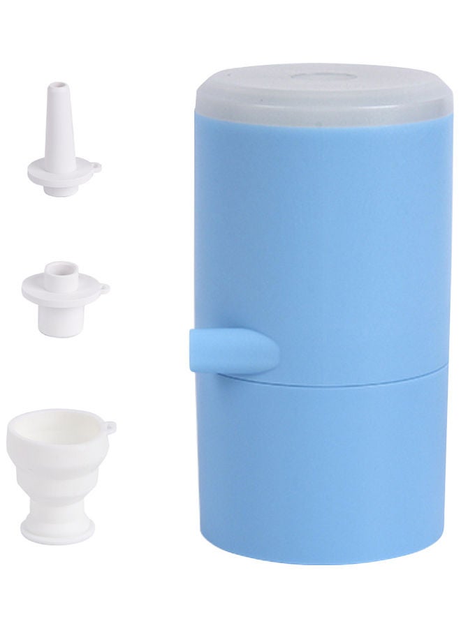 Generic Electric Air Pump With 3 Nozzles Blue 11.5x5x5cm  - Image 1