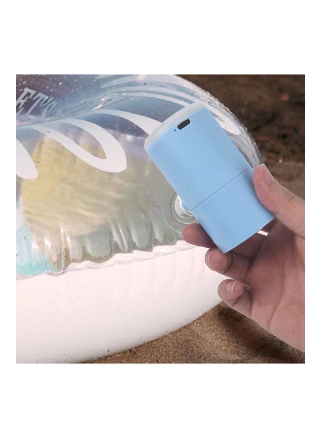 Generic Electric Air Pump With 3 Nozzles Blue 11.5x5x5cm  - Image 2