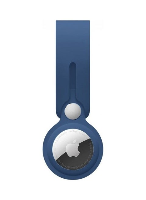Protective Silicone Loop Case Cover For Apple Airtag Blue