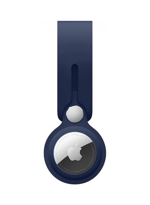Protective Silicone Loop Case Cover For Apple Airtag Dark Blue