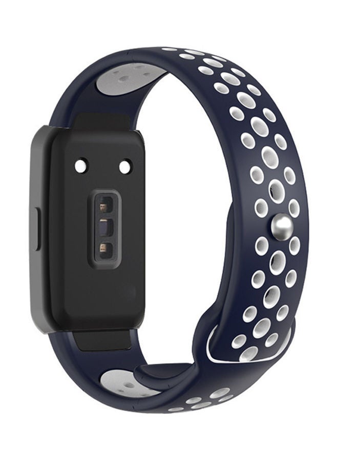 S-Color Replacement Strap For Huawei Band 6 Blue/White - Image 2