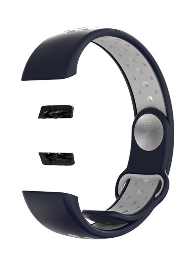 S-Color Replacement Strap For Huawei Band 6 Blue/White - Image 3