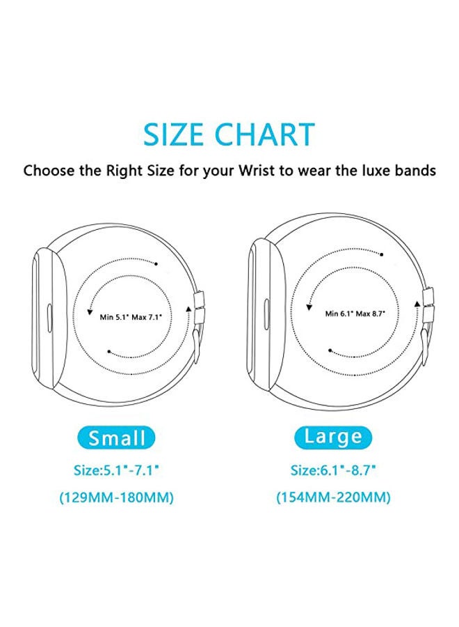 S-Color Replacement Strap For Fitbit Luxe Fitness And Wellness Tracker Navy Blue - Image 5