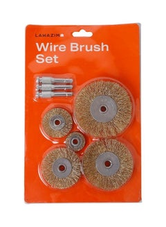 LAWAZIM 8pcs Set Polishing Brush For Grinder Drill Rotary Tool Flat Mini Brass Wire Cup Wheel Grinding and Polishing Tools 01-7114-05 Gold  - Image 4