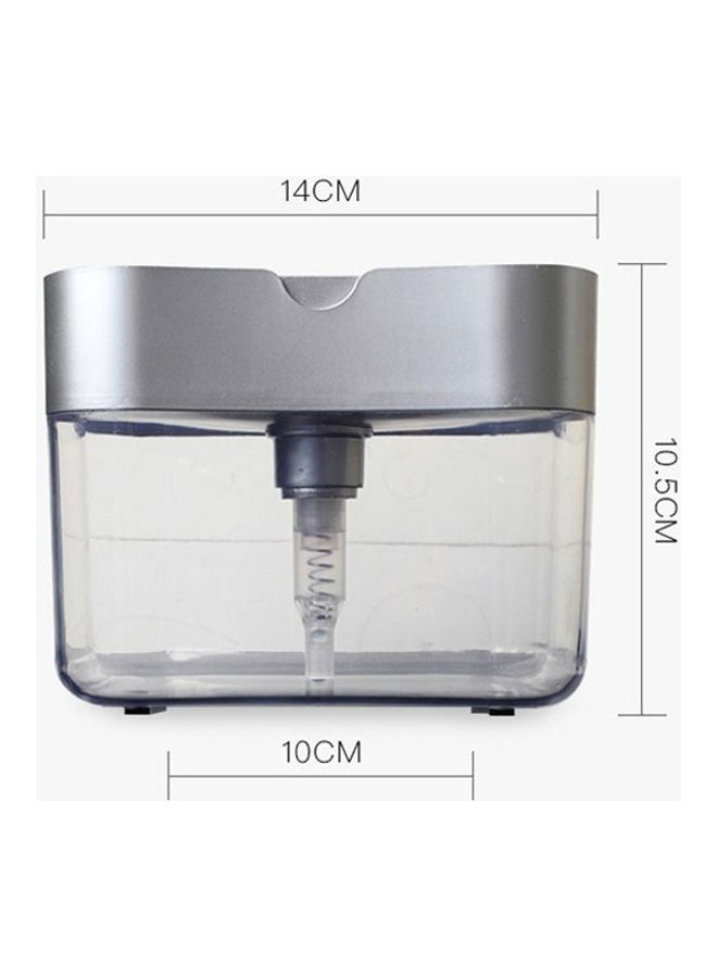 فيد موزع صابون للحمام شفاف/ أسود 10x14x10.5سم - Image 2