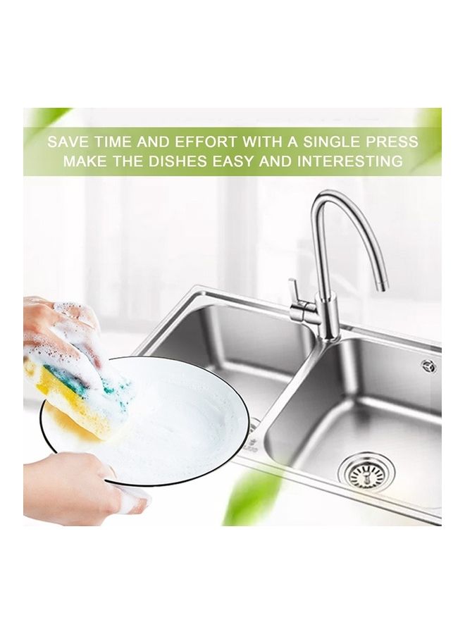 فيد موزع صابون للحمام شفاف/ أسود 10x14x10.5سم - Image 4