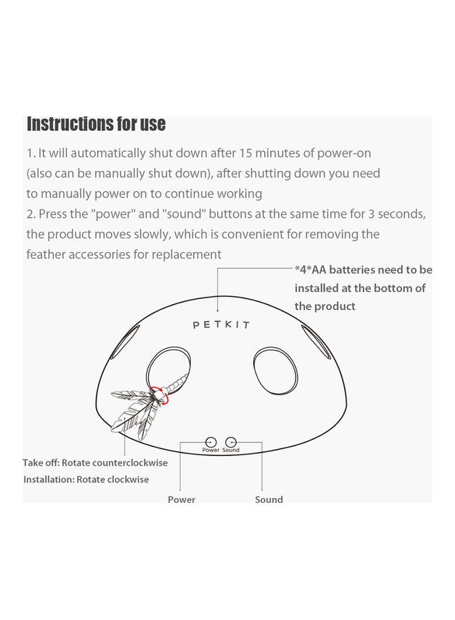 PETKIT Electronic Automatic Cat Toy White - Image 3