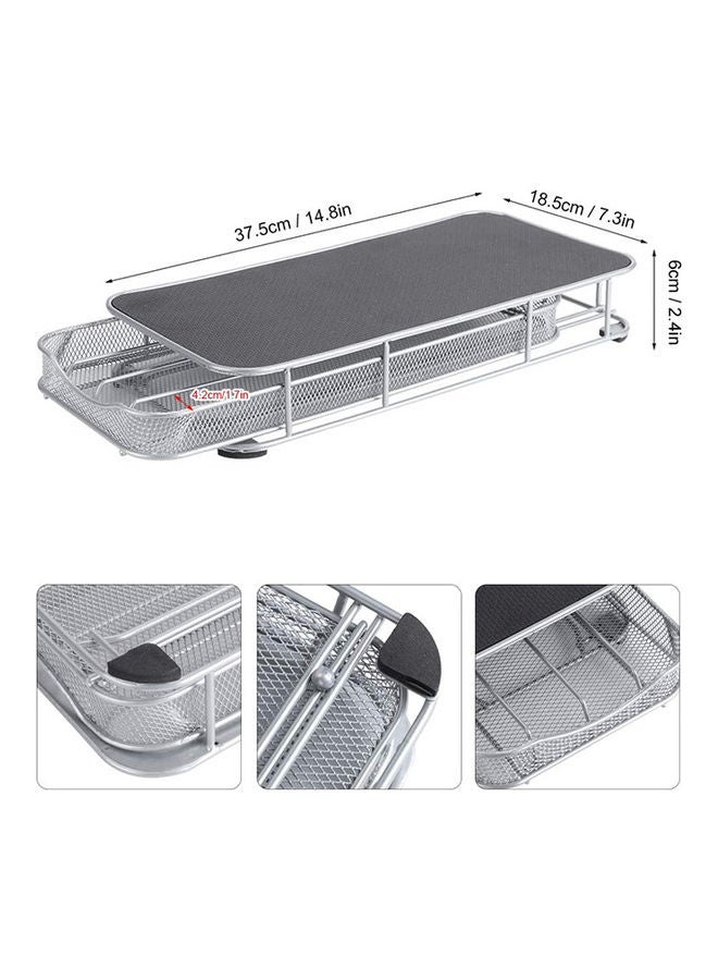 40 Pods Nespresso Coffee Capsule Holder With Drawer  - Black Silver/Grey 37.5x18.5x6cm - Image 3