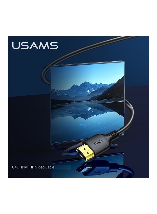 Usams U49 HDMI HD Video Cable 1.8m Black - Image 5
