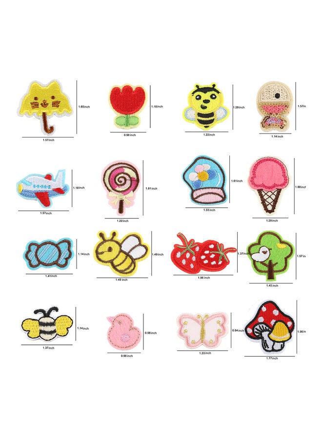 39-Piece Iron Sew on Stickers Mixed Embroidery Cloth Decorative Accessories Embroider Badge Multicolour - Image 3