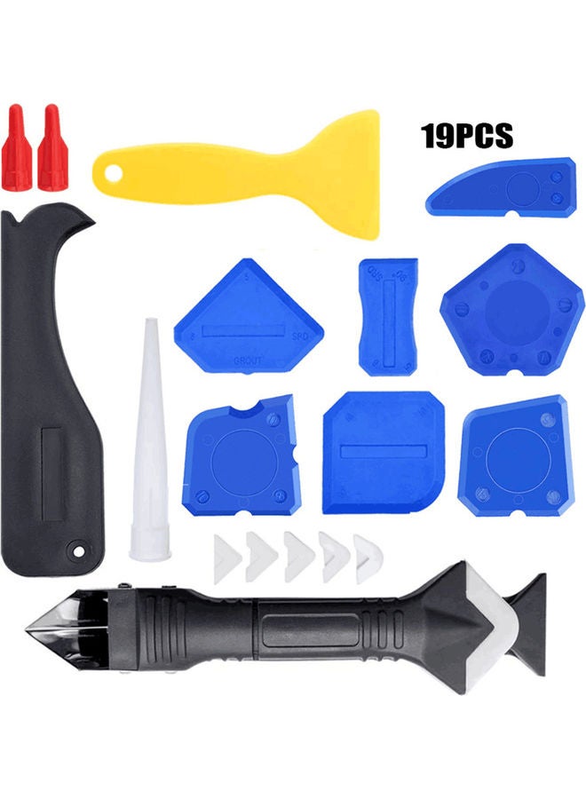 19-Piece 3 in 1 Silicone Caulking Sealant Finishing Tool Blue  - Image 3