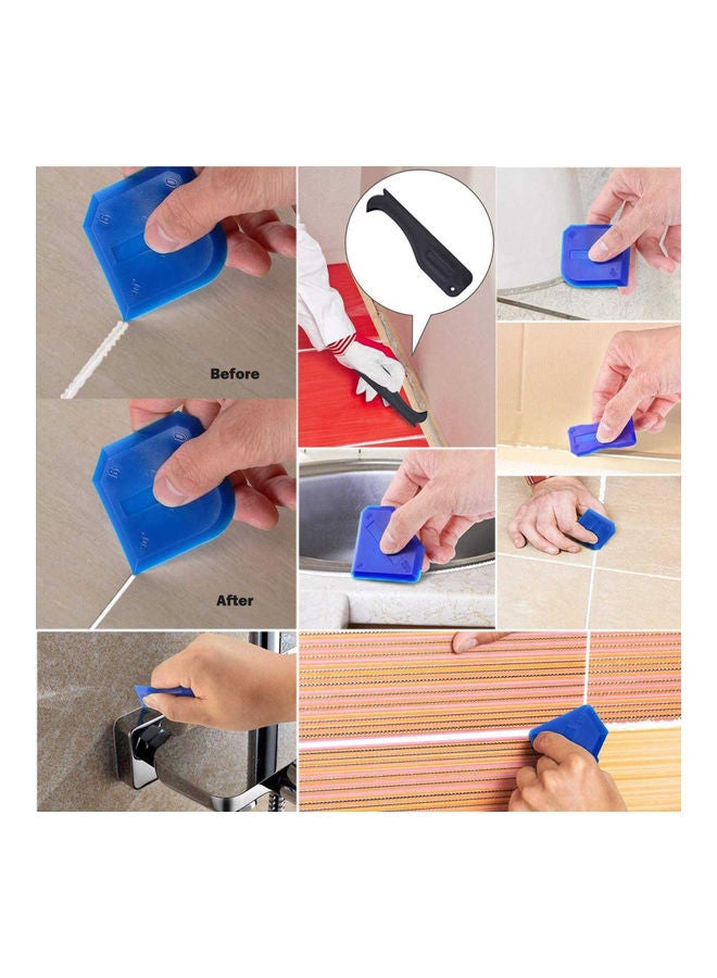 19-Piece 3 in 1 Silicone Caulking Sealant Finishing Tool Blue  - Image 4