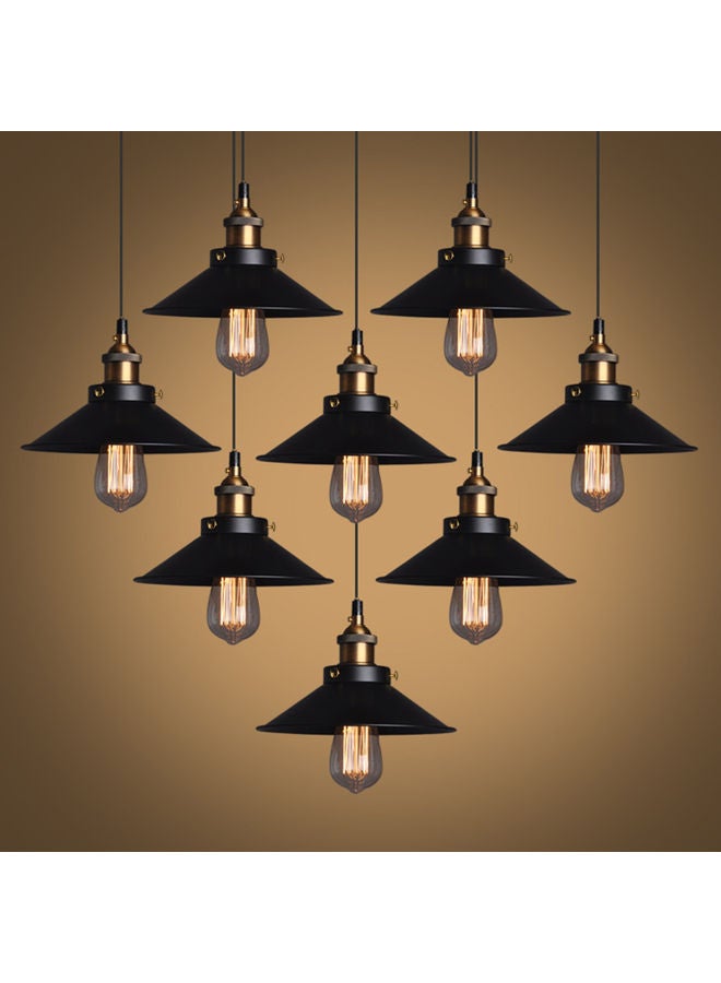ماركة غير محددة غطاء مصباح معلق بتصميم كلاسيكي صناعي أسود  - Image 3