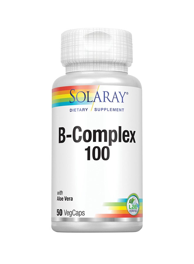 Solaray Vitamin B-Complex 100, 50 Vegetable Capsules 