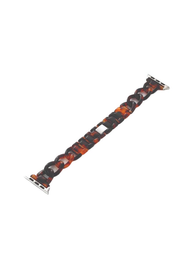 MARGOUN Replacement Chain Marble Resin Band 42 / 44 mm For Apple iWatch Multicolour - Image 1
