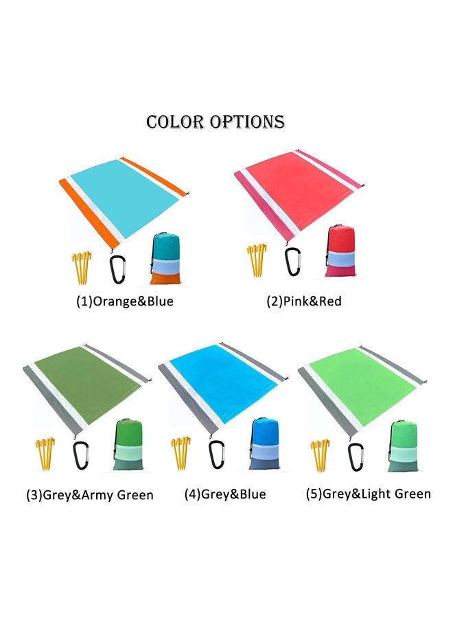 Camping Waterproof Beach Mat Gray White Blue 19x3x11cm - Image 3