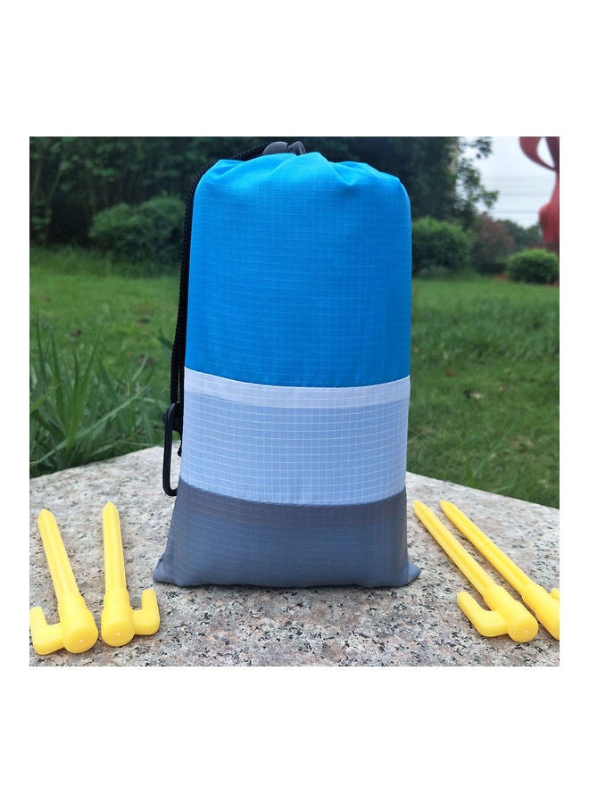 Camping Waterproof Beach Mat Gray White Blue 19x3x11cm - Image 5