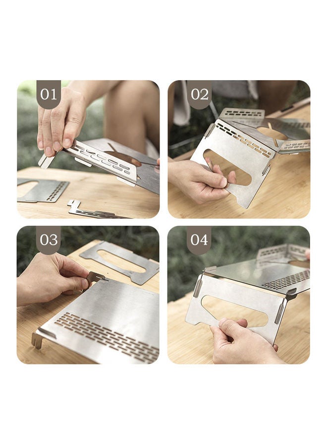 Generic - Stainless Steel Stove Stand 36x16x10cm - Image 1
