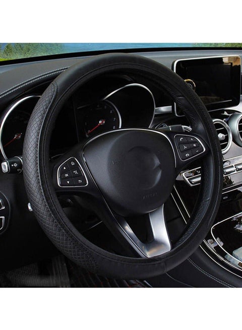 AGC Luxury Steering Wheel Cover For Medium Size Universal Car Black