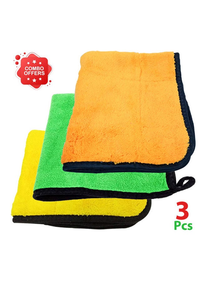 3-Piece Super Absorbent Car Cleaning Microfiber Towel Set