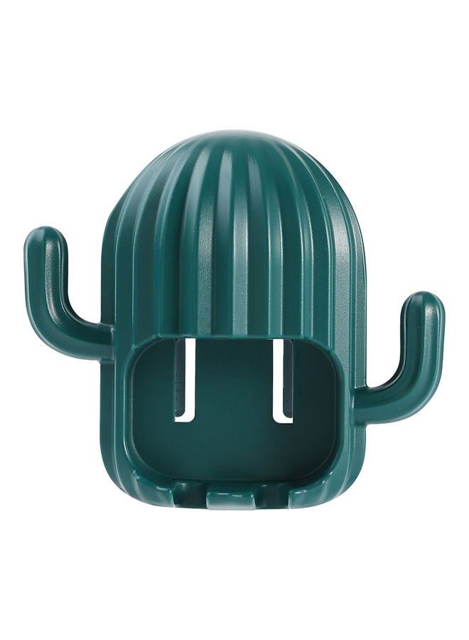 Generic - Adhesive Toothbrush Holder Cactus Appearance No Drilling Multifunction Toothbrush Organizer Rack for Electric Toothbrush Adults KidsToothbrushes Jewelry Hair Band Green 16.50*4.00*14.50cm - Image 1