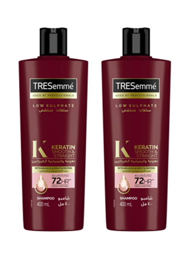 Tresemme - Keratin Smooth Shampoo With Argan Oil Multicolour 2x400ml - Image 1