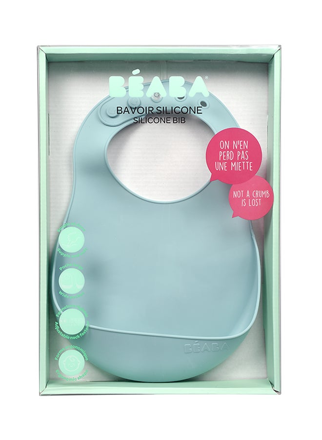 BEABA Airy Baby Silicone Bib Green - Image 3
