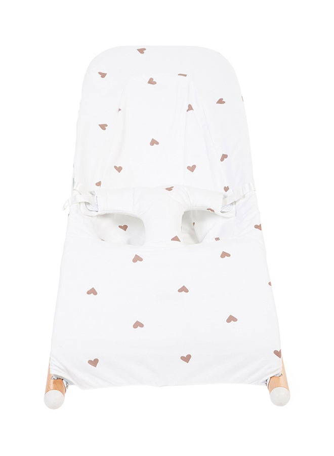 CHILDHOME Hearts Print Baby Bouncer Cover  - Image 1