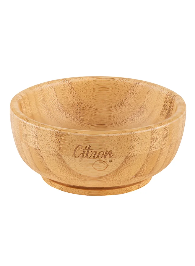 Citron Organic Bamboo Bowl 300 Ml Suction + Spoon Pastel Green