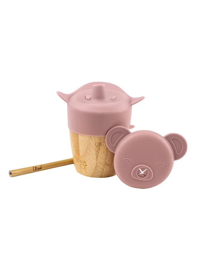 Citron Organic Bamboo Cup With Lids Blush - Pink