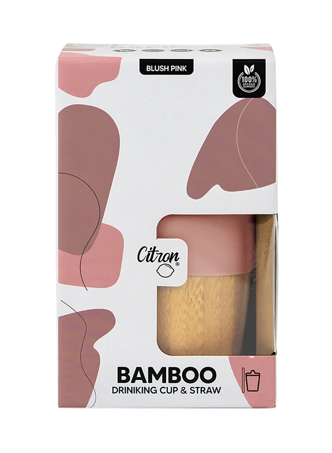 Citron Organic Bamboo Cup With Lids Blush - Pink