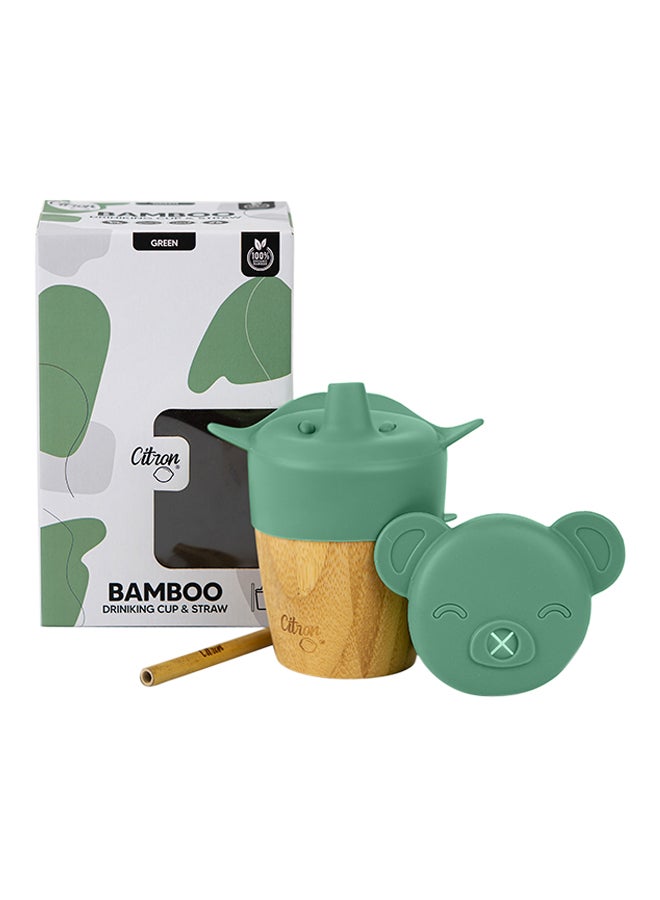 سترون كوب من الخيزران العضوي مع أغطية - لون أخضر باستيل - Image 3