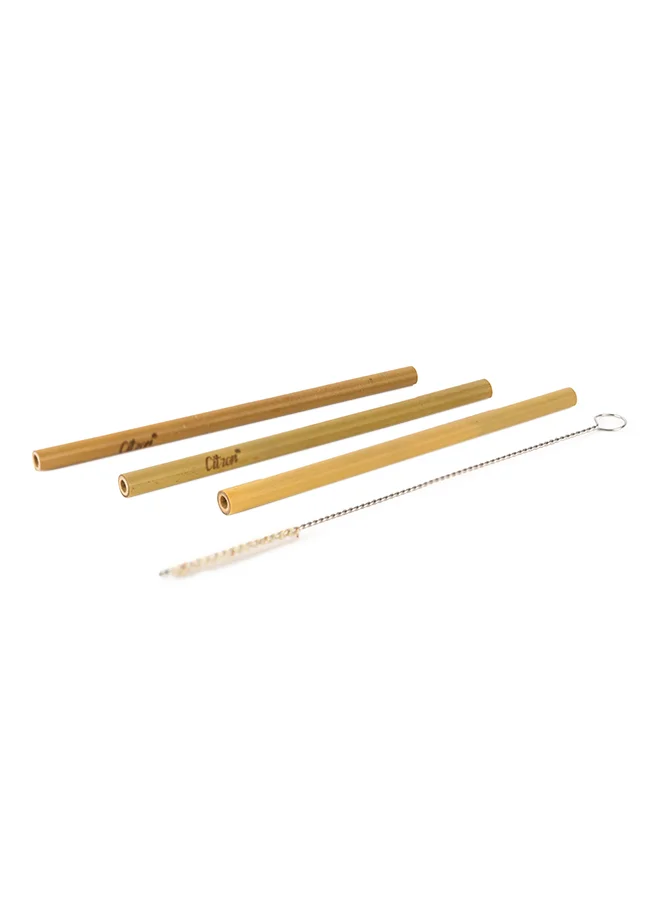 Citron Pack Of 3 Organic Bamboo With Brush