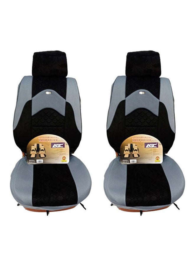 Generic Premium Quality AGC Spider 5 Seater Seat Cover Cotton And Rexin Mixed Universal Front Seat Back Seat Neck Cushion Cover Black Brown 11 Pcs Set - Image 2