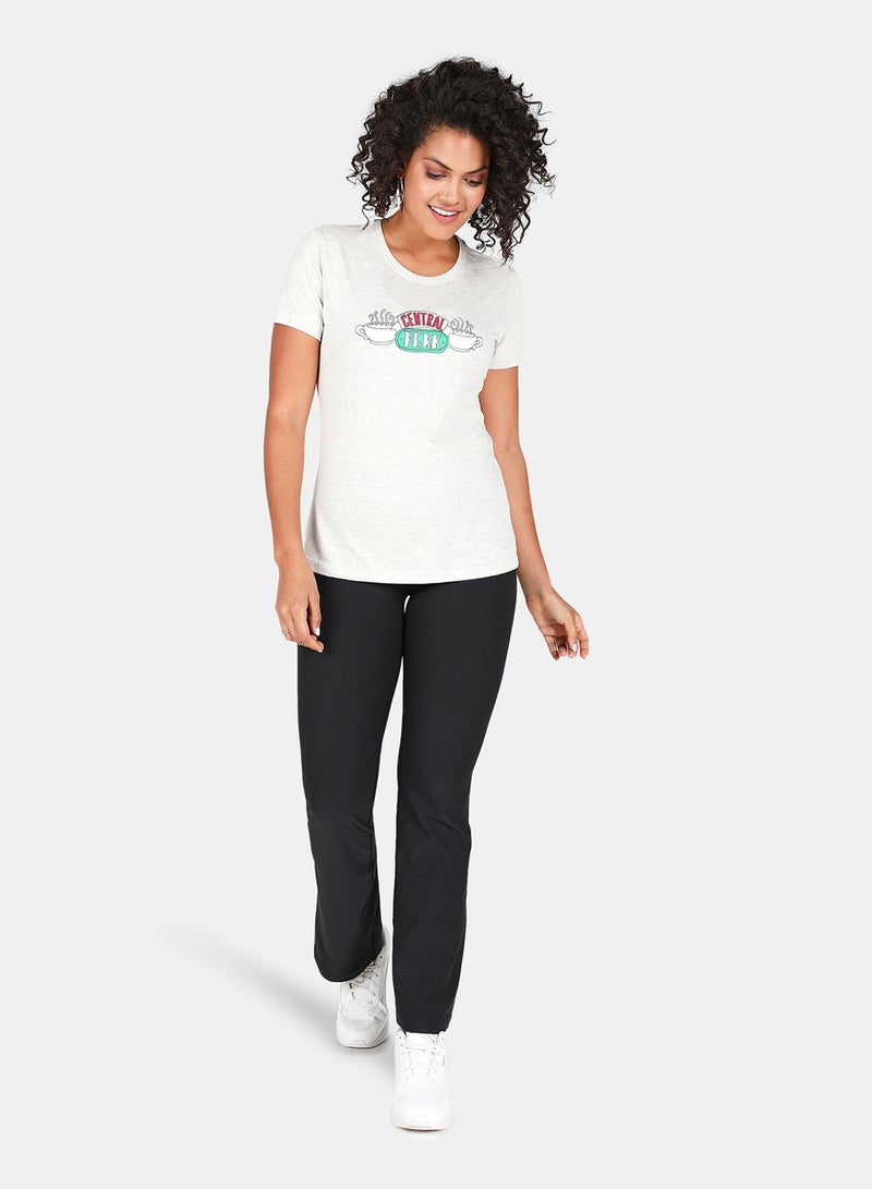 DRIP Graphic Printed Round Neck T-Shirt Grey - Image 3