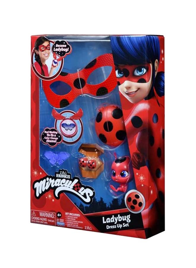 ميراكيولس مجموعة أزياء لعب الأدوار هيروز - طقم ملابس بتصميم لشخصية الدعسوقة مناسب لعمر 4 سنوات وما فوق 1سم - Image 3