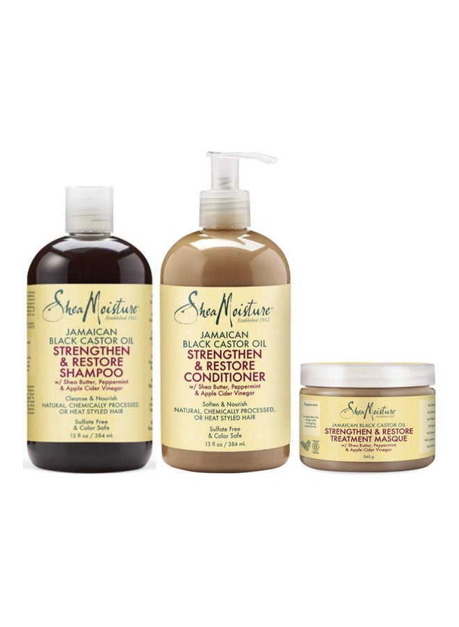 SheaMoisture - 3-Piece  Jamaican Black Castor Oil Combination Pack White 384ml - Image 1