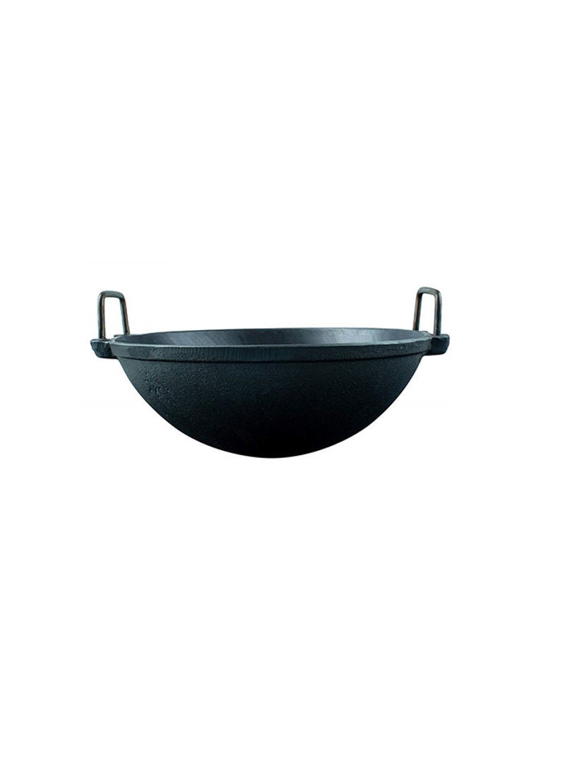 Ayda Pre-Seasoned Cast Iron Kadai Black 12inch - Image 5