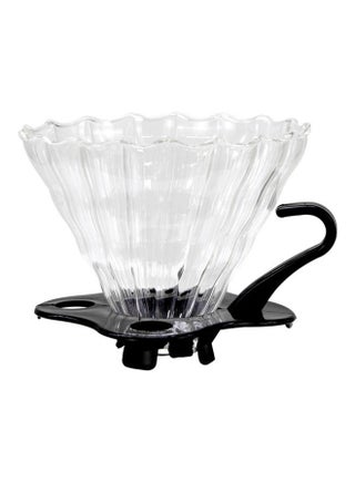 V60 Glass Dripper Coffee Pour Over Dripper Filter Coffee With Full Extracts Reusable Slow Brewing Home Size-02 Multicolour 14 x 12.6 x 10.8cm - v1629813120/N50377538A_1