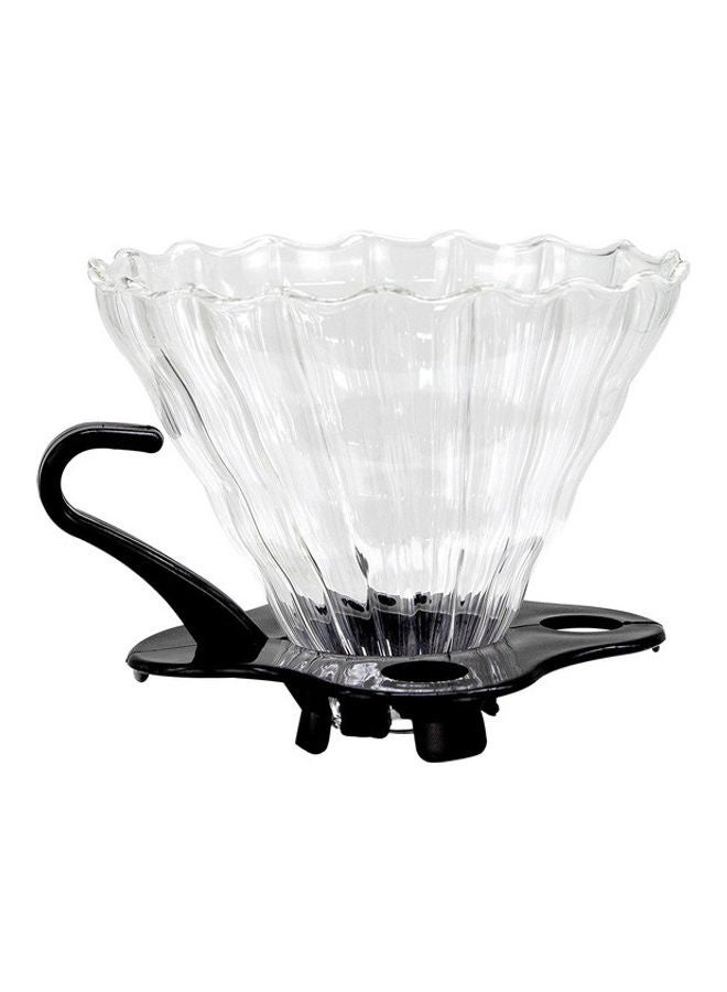 MIBRU - V60 Glass Dripper Coffee Pour Over Dripper Filter Coffee With Full Extracts Reusable Slow Brewing Home Size-02 Multicolour 14 x 12.6 x 10.8cm - Image 1