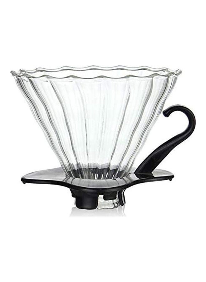 MIBRU - V60 Glass Dripper Coffee Pour Over Dripper Filter Coffee With Full Extracts Reusable Slow Brewing Home Size-02 Multicolour 14 x 12.6 x 10.8cm - Image 1