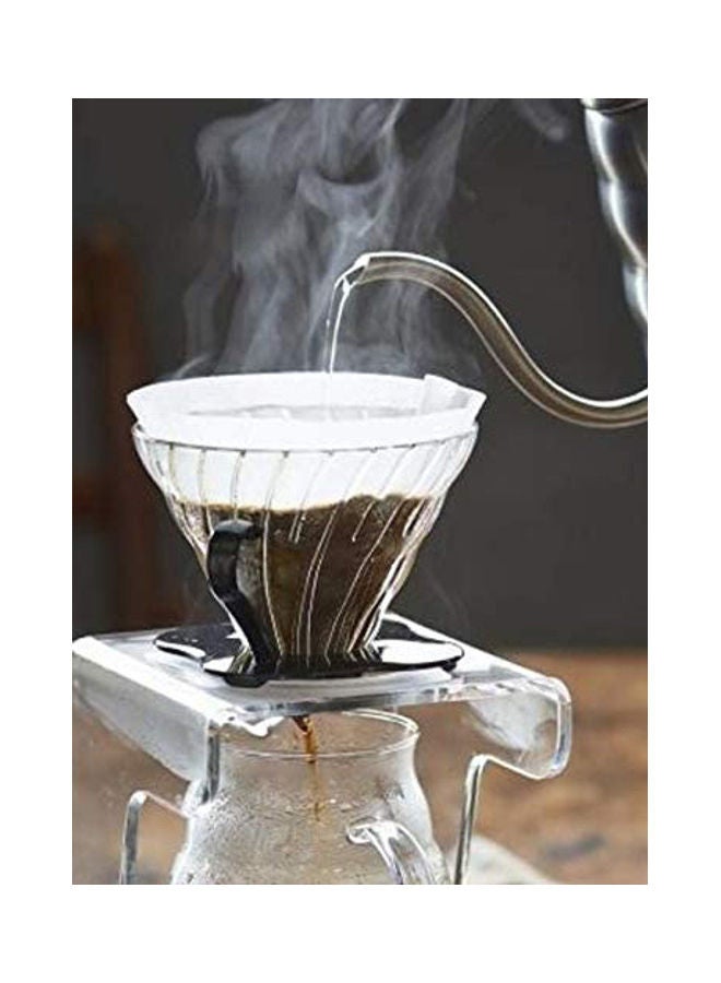 MIBRU - V60 Glass Dripper Coffee Pour Over Dripper Filter Coffee With Full Extracts Reusable Slow Brewing Home Size-02 Multicolour 14 x 12.6 x 10.8cm - Image 1