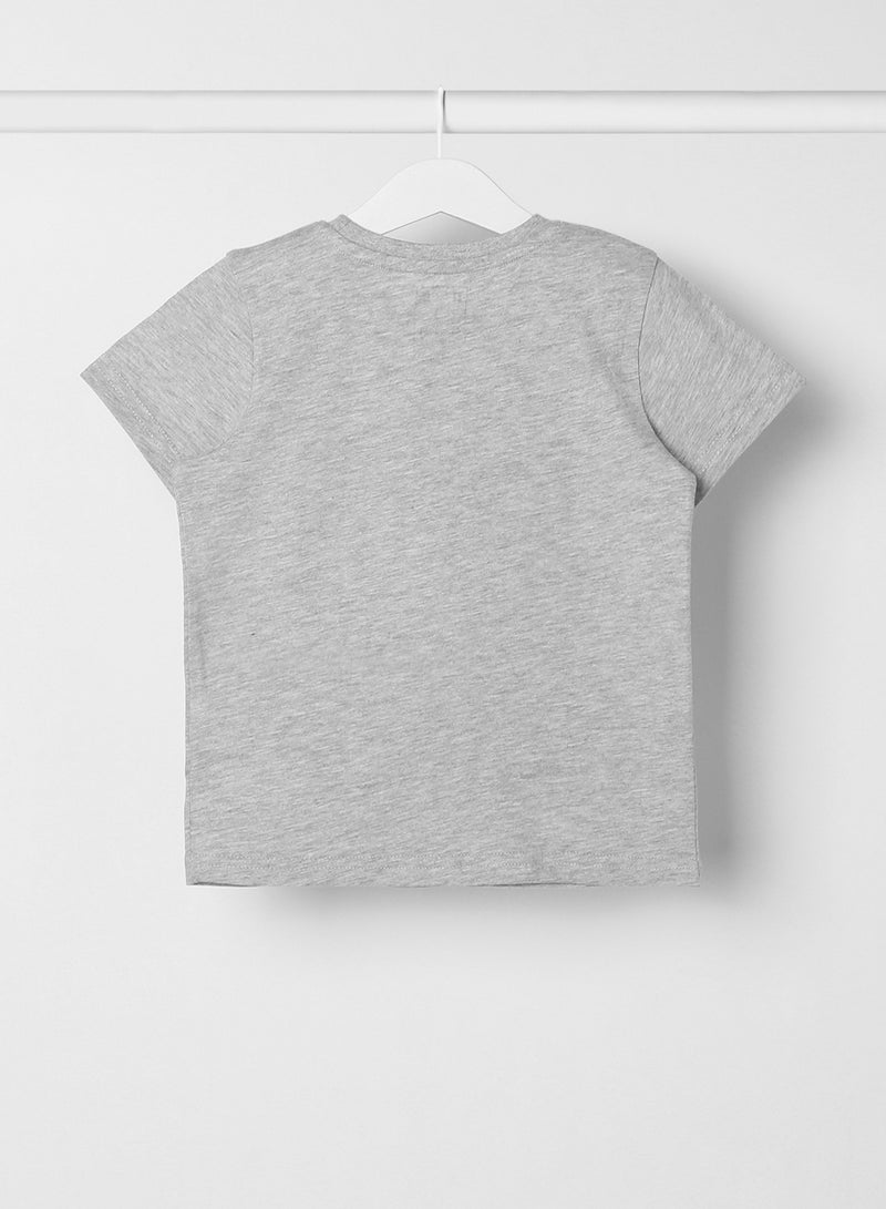 NEON Boys Crew Neck Short Sleeve T-Shirt Grey  - Image 2