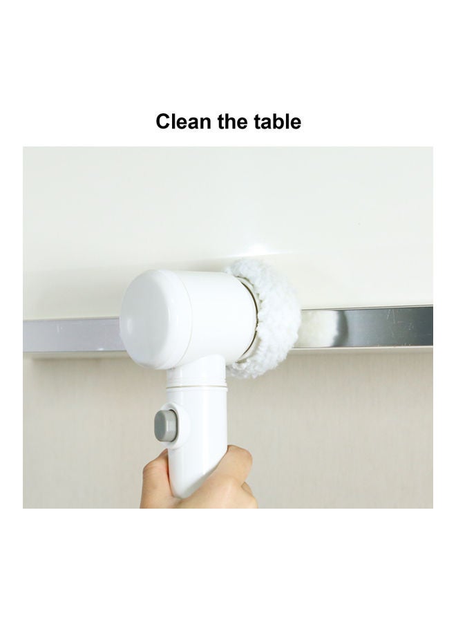 فرشاة تنظيف كهربائية سحرية بمنفذ USB للشحن 5 في 1 بلون أبيض - Image 3