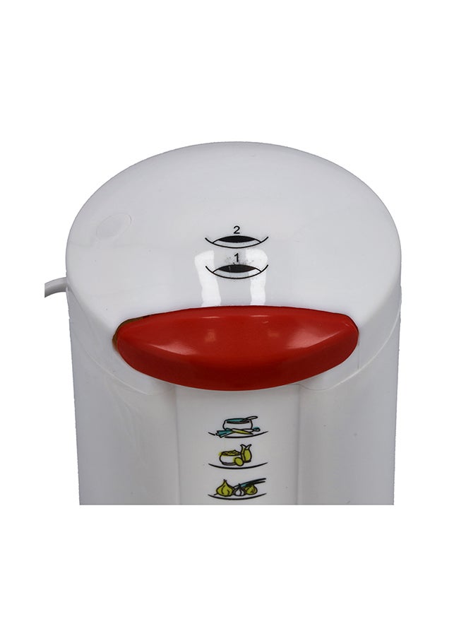 KRYPTON - Compact Multipurpose Chopper, Double Blade Assembly/ Suitable for Chopping and Mincing Vegetables, Fruits, Meat, Onion, Ice, etc./ Stainless Steel Blades for Fast and Effective Operation 500 ml 500 W KNMC6278N Clear/White/Red - Image 1