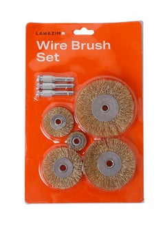 LAWAZIM 8pcs Set Polishing Brush For Grinder Drill Rotary Tool Flat Mini Brass Wire Cup Wheel Grinding and Polishing Tools 01-7114-05 Gold  - Image 3