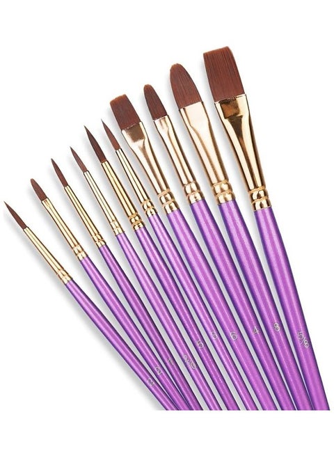 10-Piece Paint Brushes Set Multicolour