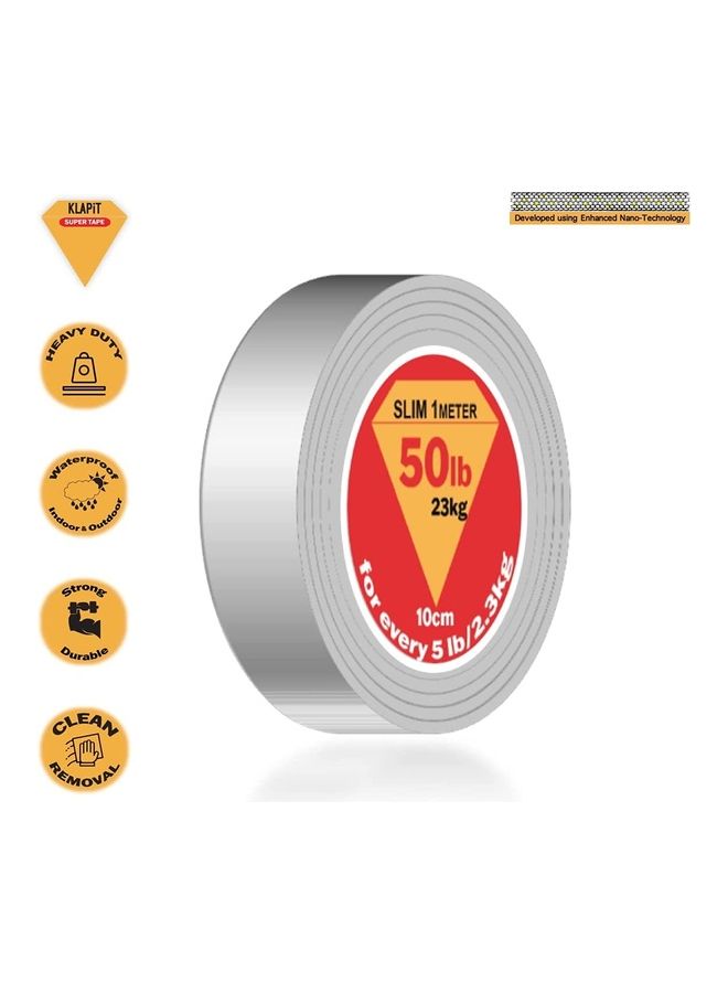 KLAPiT - Double Sided Heavy Duty Magic Mounting Tape Transparent 1meter - Image 1